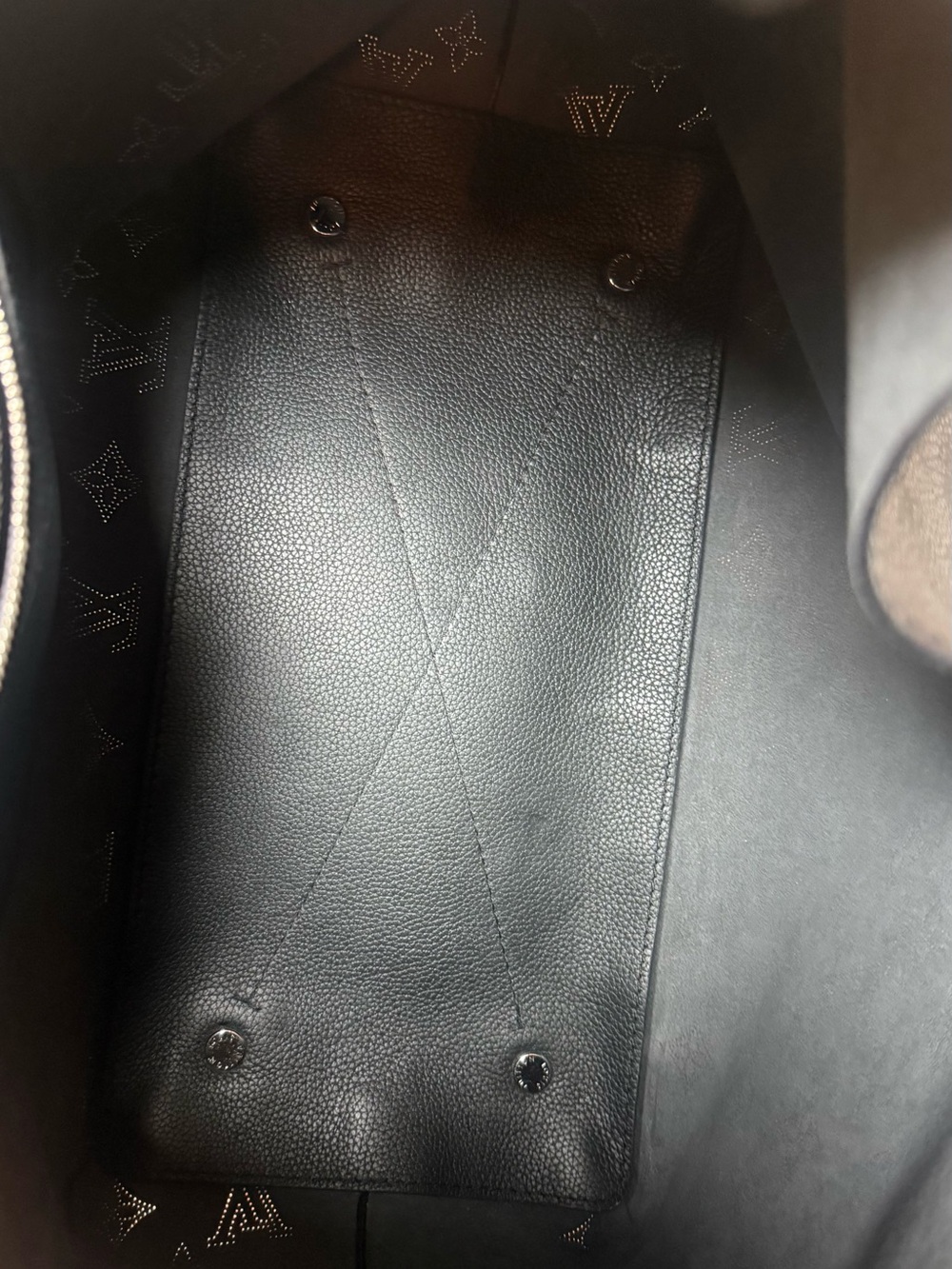Louis Vuitton Black Monogram-Embossed Hobo with LV Leather Tag - Picture 16 of 16